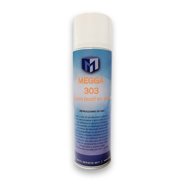 <center><strong>Megga 303</strong> <br>Adhesivo Textil en Aerosol </center>
